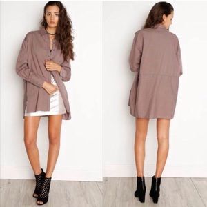 Free People Mauve Button Down Shirt